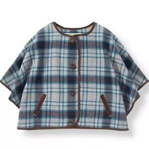 Janie and Jack Girl's Grey Plaid Riding Cape sz 6-12 months Equestrian